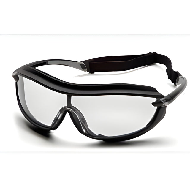 Pyramex, XS3 Plus, Safety Glasses, Black Frame, Clear Lens – 12 Pairs/Box