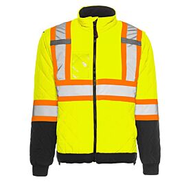 Quilted Traffic Freezer Jacket, Yellow, Large- 1 Each