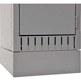 Recessed Base for Lockers, of 1, 12"x 18"x 4", Grey- 1 Each