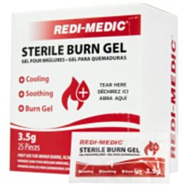 Redi-Medic Sterile Burn Gel, Single Dose Packet, 8oz per Packet- 25/Box
