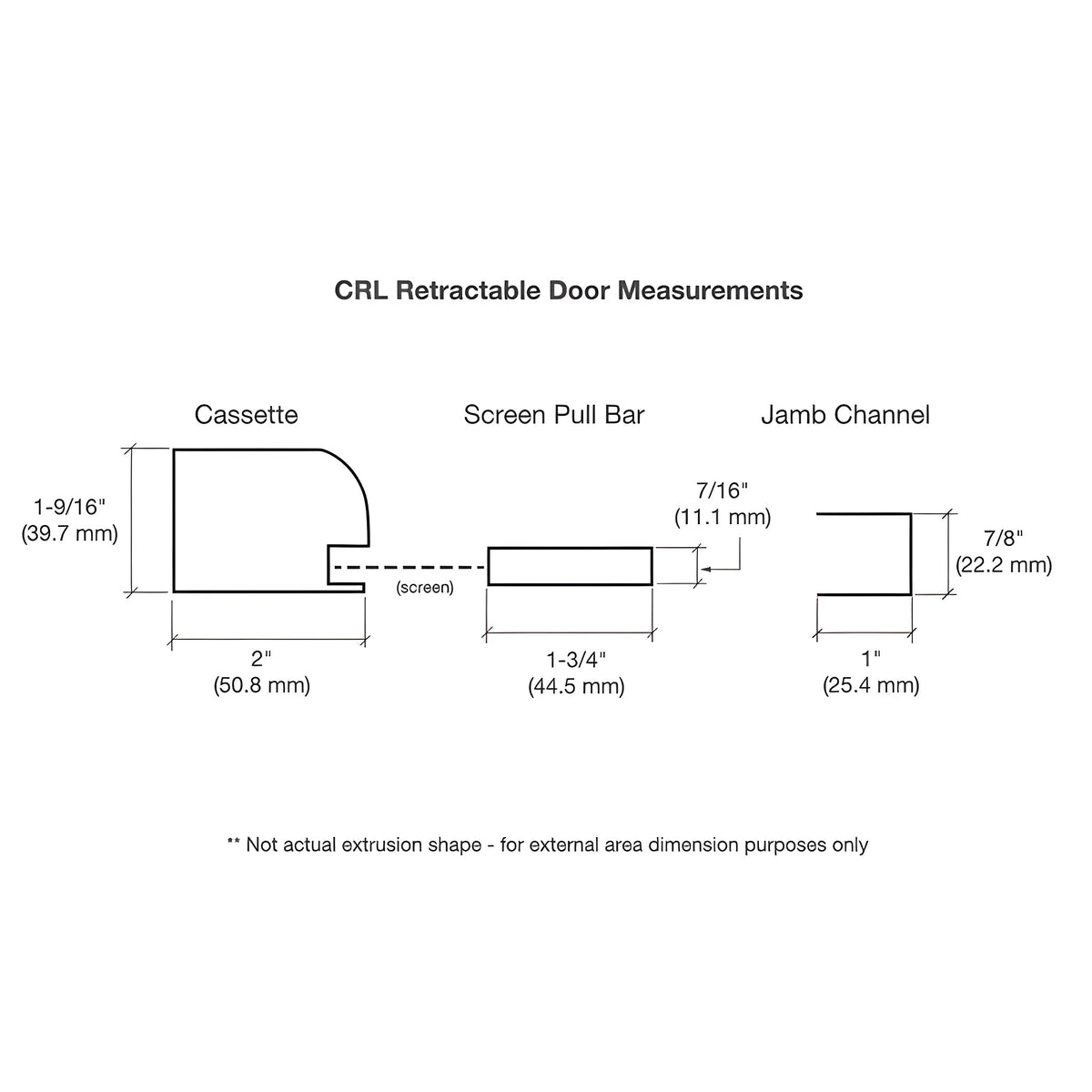 CRL Bronze 84" Euro Retractable Screen Door Kit