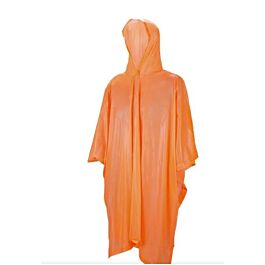 Reusable Rain Poncho, Orange- 1 Each