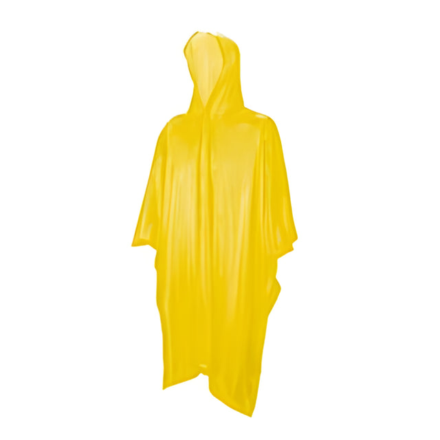 Reusable Rain Poncho, Yellow, One Size Fits All