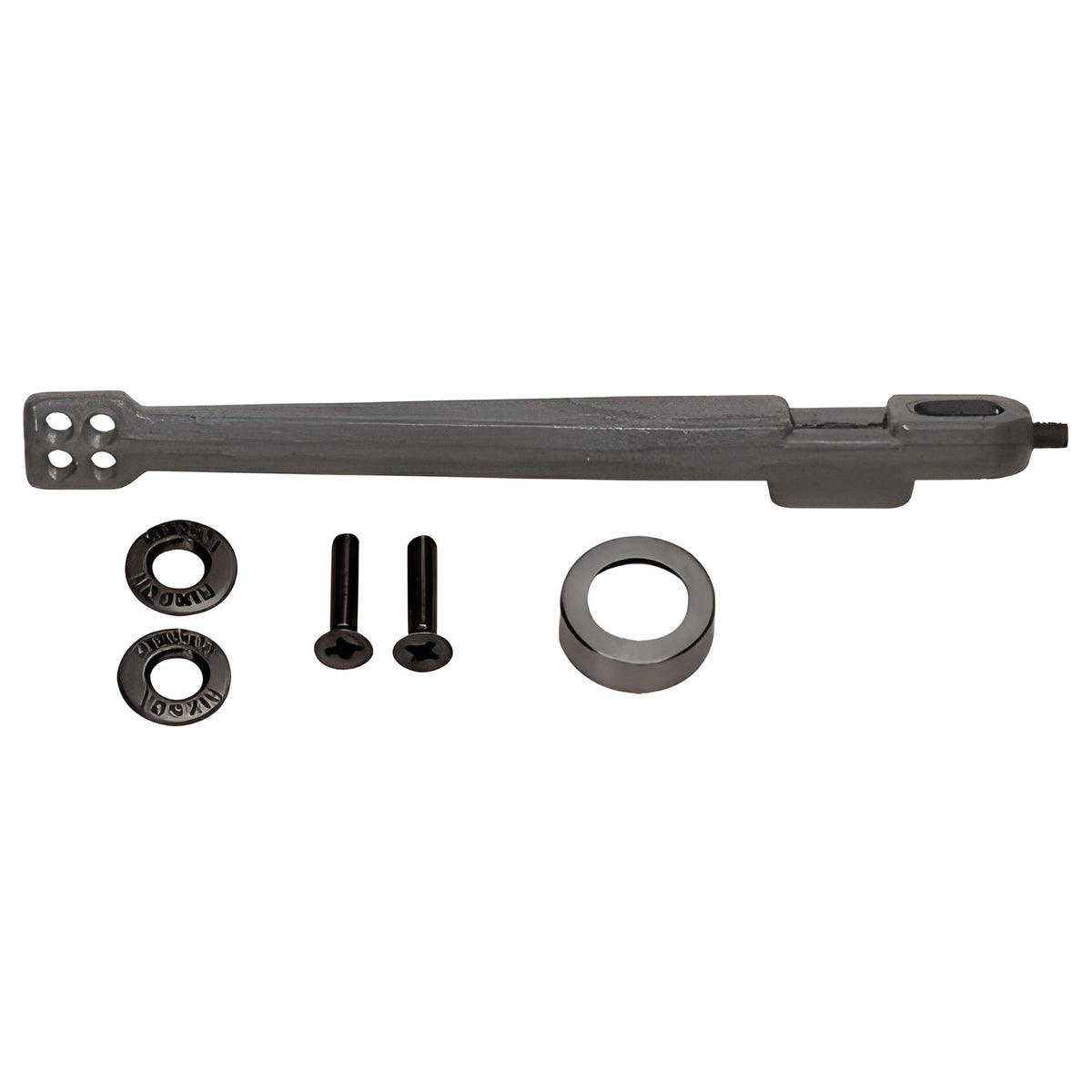 Rixson® Dark Bronze 28 Series Center-Hung Floor Mounted Closer Arm with Door Alignment Hardware