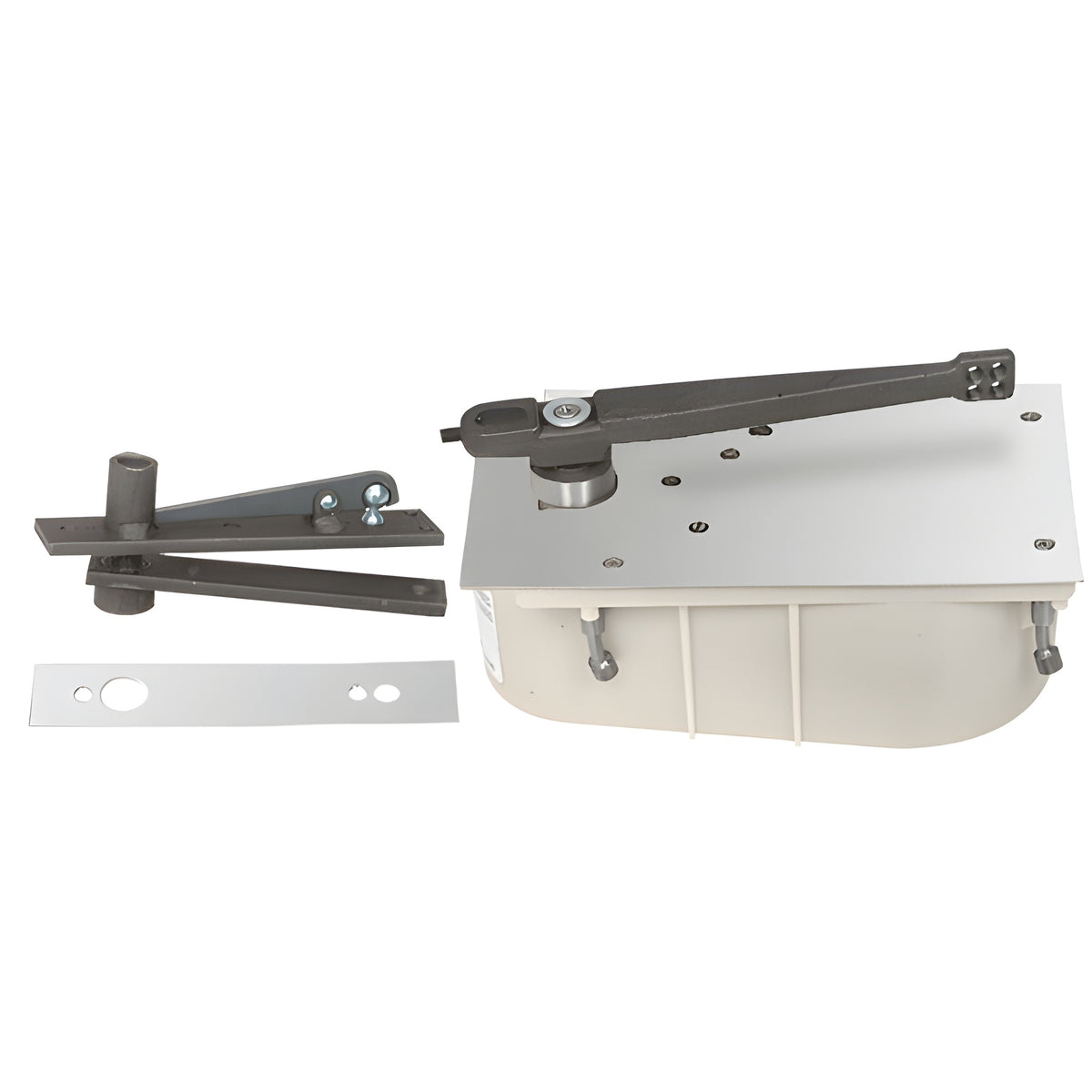 Rixson® Polished Chrome 28 Series Center-Hung Right Hand 90º Selective Hold Open Floor Mounted Closer - Complete Package