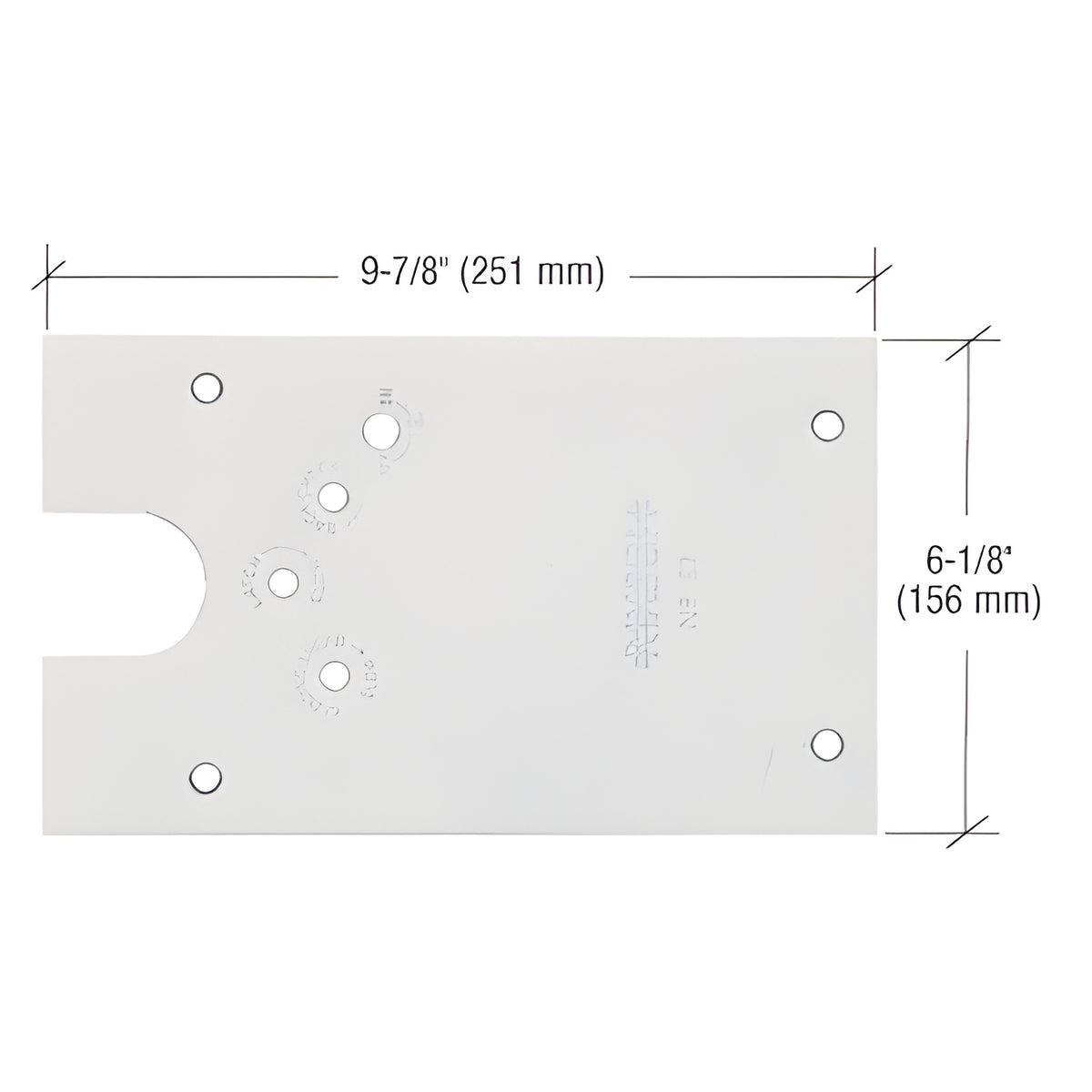 Rixson® Satin Chrome 27 Series Right Hand Offset-Hung Floor Mounted Door Closer Cover Plate