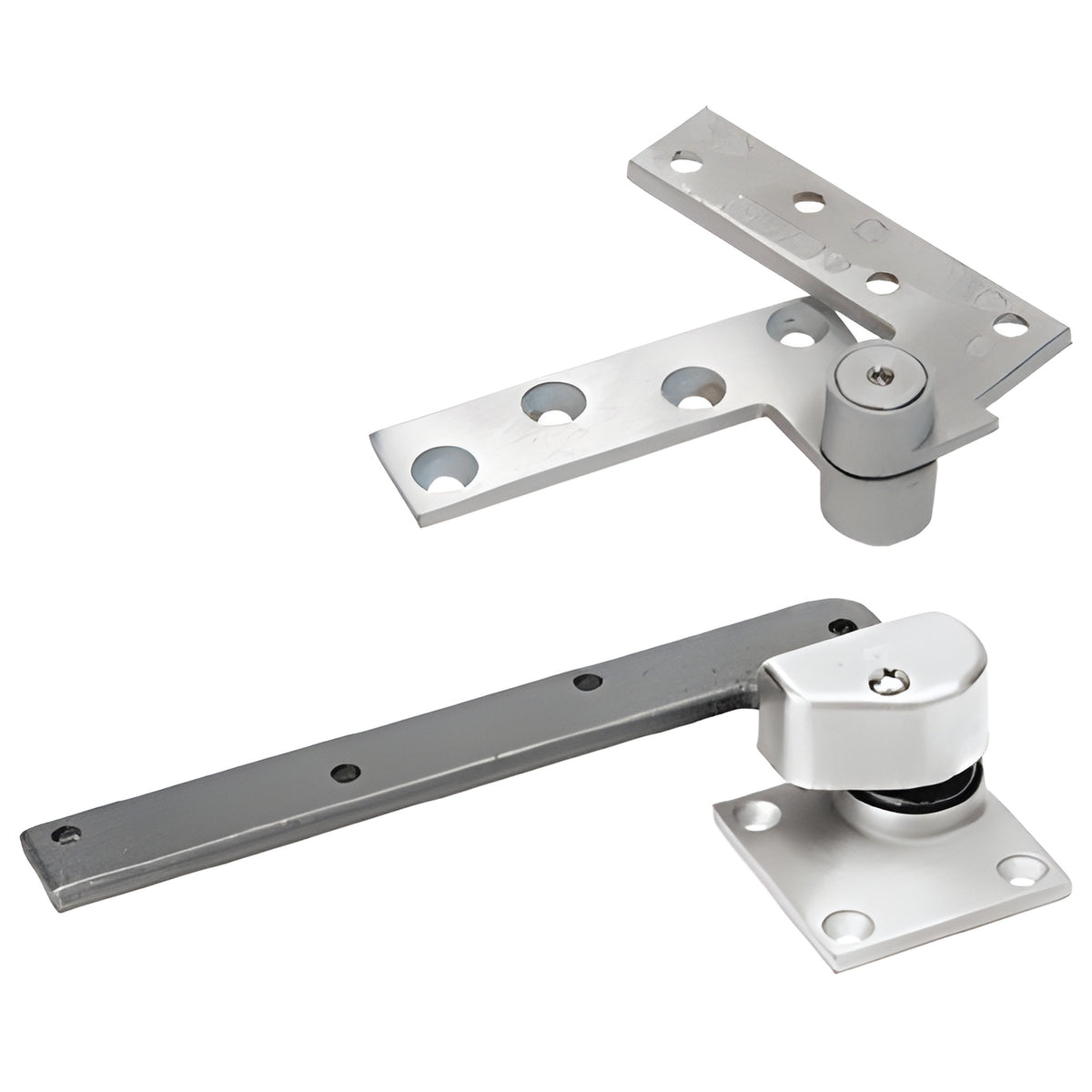 Rixson® Satin Chrome Left Hand 3/4" Offset Pivot Set