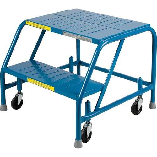Rolling Step Ladders, 2 Step, 19" High - 1 Ea