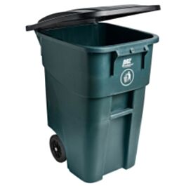 Rolling Waste Container with Lid, Grey, 208L / 55 Gal. - 1 Each