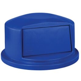 Rubbermaid BRUTE Dome Top Lid, 32 Gal., Blue- 1 Ea