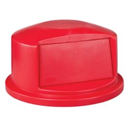 Rubbermaid BRUTE Dome Top Lid, 32 Gal., Red- 1 Ea