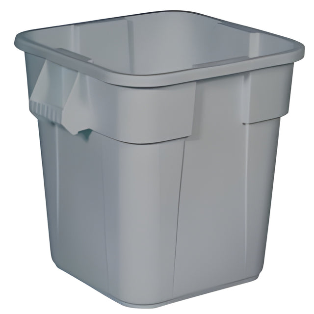 Rubbermaid Brute Square Container, 28Gal., Grey- 1 Ea, 28 Gallon