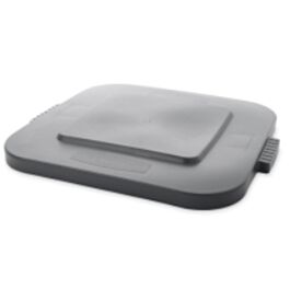 Rubbermaid Brute Square Container Lid, 40Gal., Grey- 1 Ea