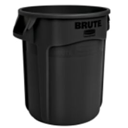 Rubbermaid Brute Vented Container, 10 Gal, Black- 1 Each