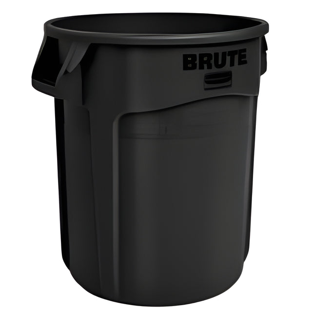 Rubbermaid Brute Vented Container, 10 Gal, Black, 10 Gallon
