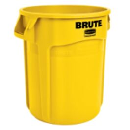 Rubbermaid Brute Vented Container, 10 Gal, Yellow- 1 Each
