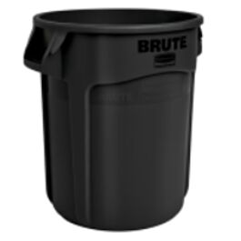 Rubbermaid Brute Vented Container, 20 Gal, Black- 1 Each