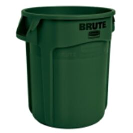 Rubbermaid Brute Vented Container, 20 Gal, Green- 1 Each