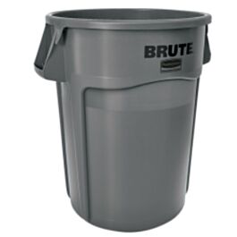 Rubbermaid Brute Vented Container, 20 Gal, Grey- 1 Each