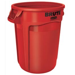 Rubbermaid Brute Vented Container, 20 Gal, Red- 1 Each