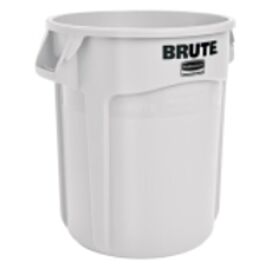 Rubbermaid Brute Vented Container, 20 Gal, White- 1 Each