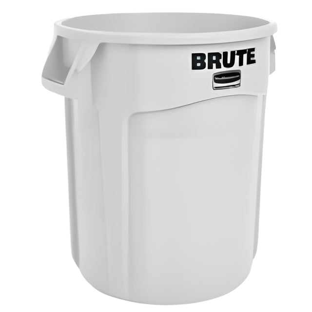 Rubbermaid Brute Vented Container, 20 Gal, White, 20 Gallon