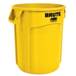 Rubbermaid Brute Vented Container, 20 Gal, Yellow- 1 Each