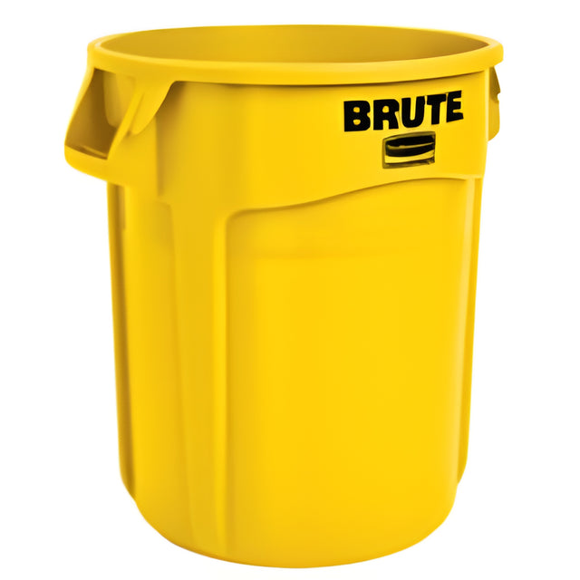Rubbermaid Brute Vented Container, 20 Gal, Yellow, 20 Gallon