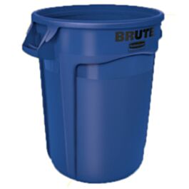 Rubbermaid Brute Vented Container, 32 Gal, Blue- 1 Each