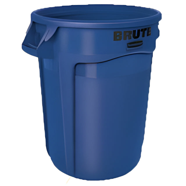 Rubbermaid Brute Vented Container, 32 Gal, Blue, 32 Gallon