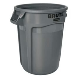 Rubbermaid Brute Vented Container, 32 Gal, Grey- 1 Each