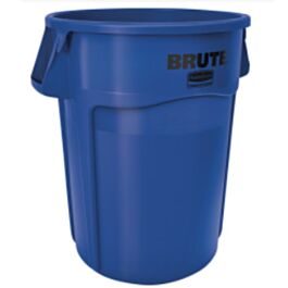 Rubbermaid Brute Vented Container, 44 Gal, Blue- 1 Each