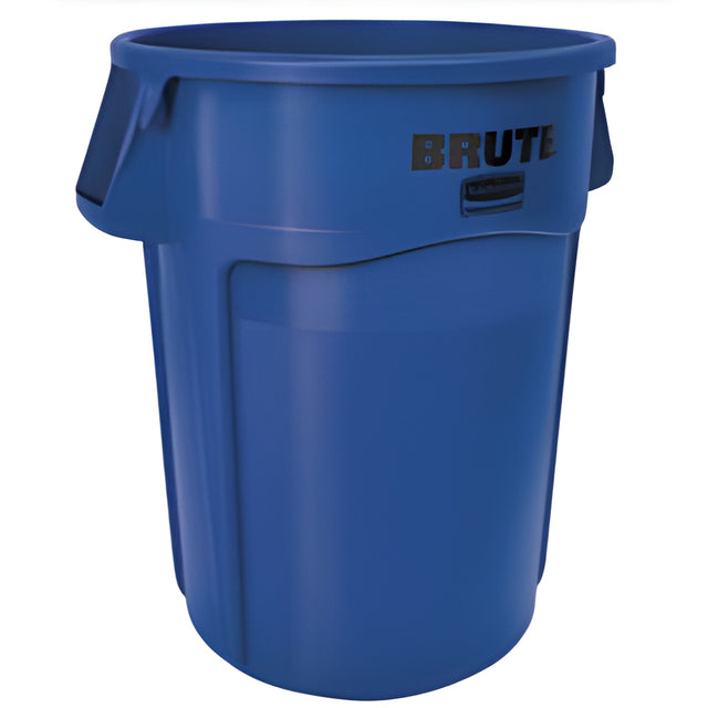 Rubbermaid Brute Vented Container, 44 Gal, Blue, 44 Gallon