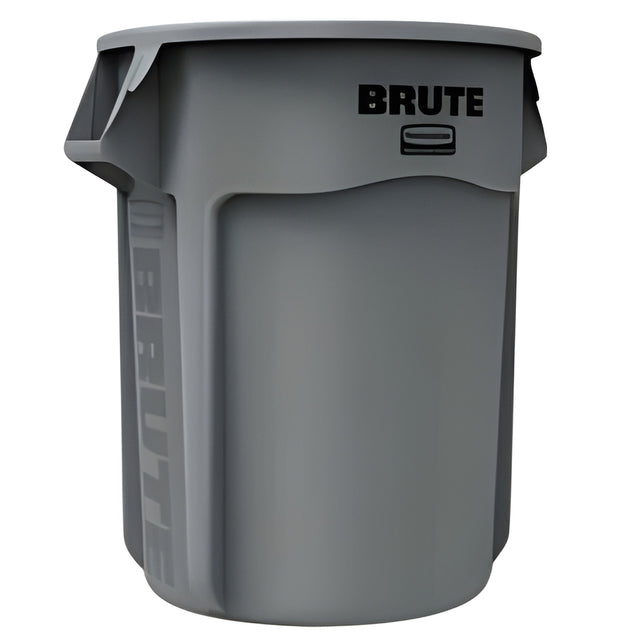 Rubbermaid Brute Vented Container, 55 Gal, Grey, 55 Gallon