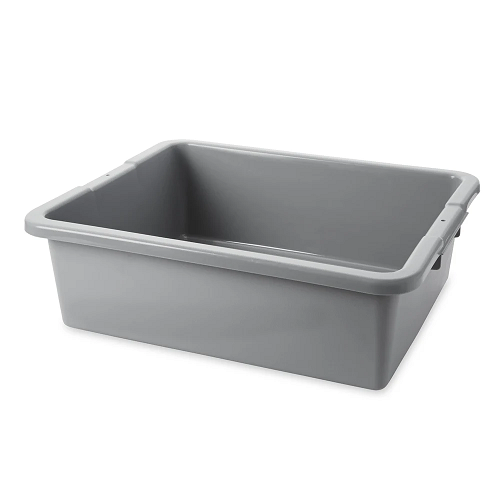 Rubbermaid Bus/ Tote Box, 7.6 Gal, Grey- 1 Ea