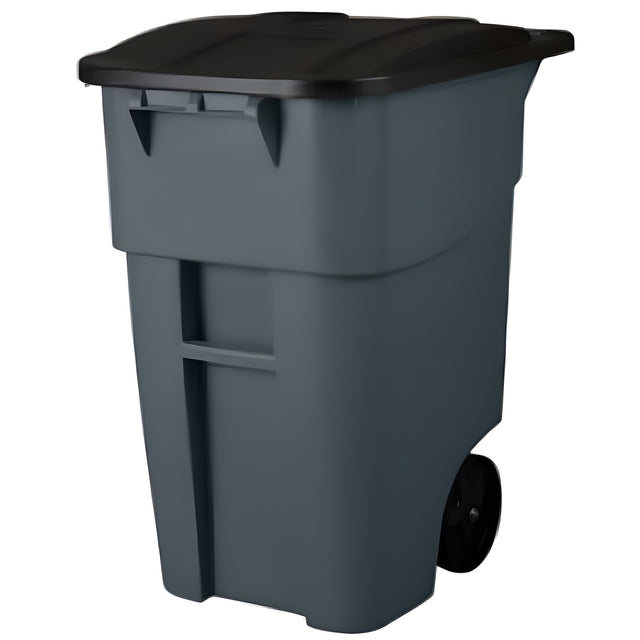 Rubbermaid Rollout Container, 50 Gal, Grey- 1 Ea, 50 Gallon