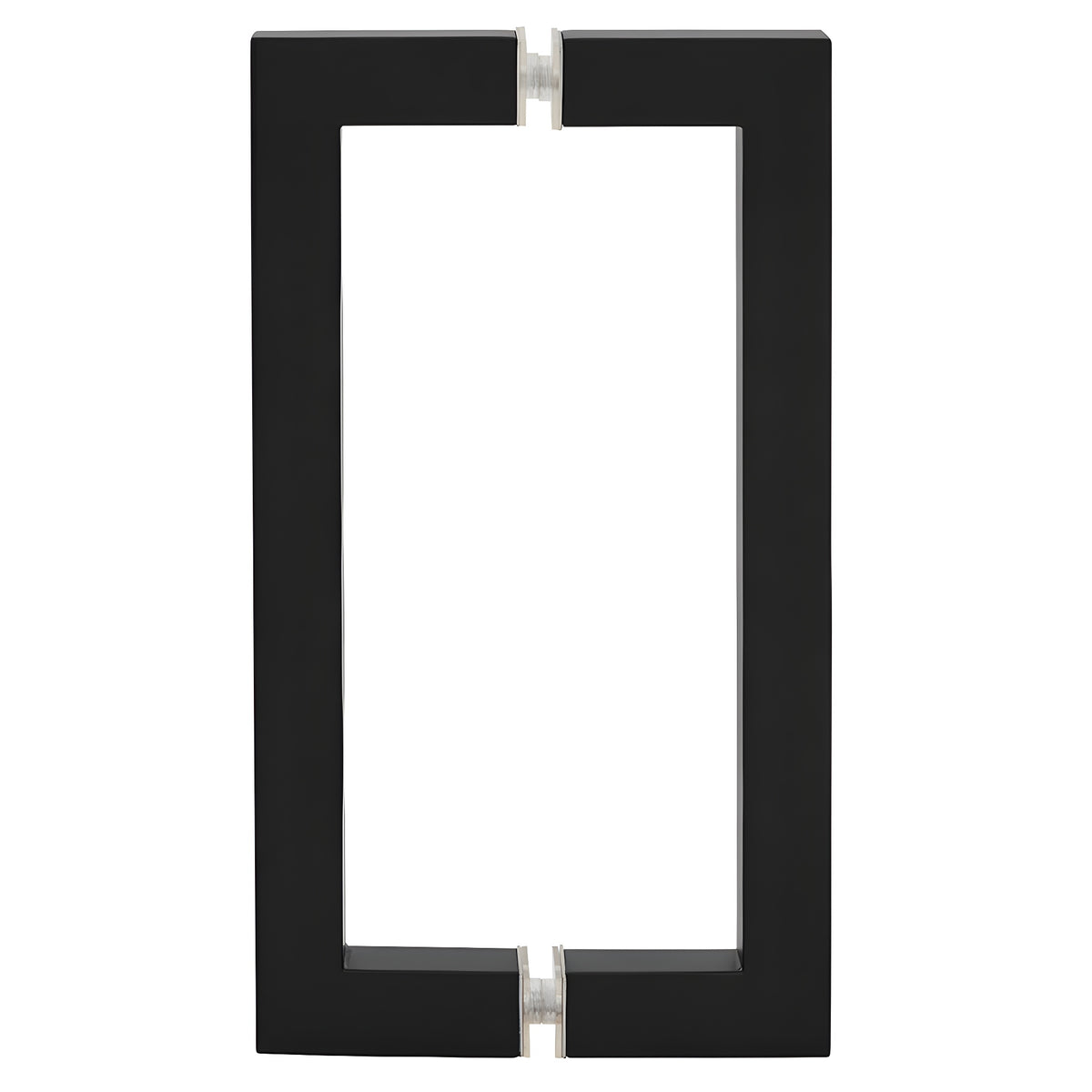 CRL Matte Black 8" x 8" SQ Series Square Tubing Back-to-Back Pull Handles