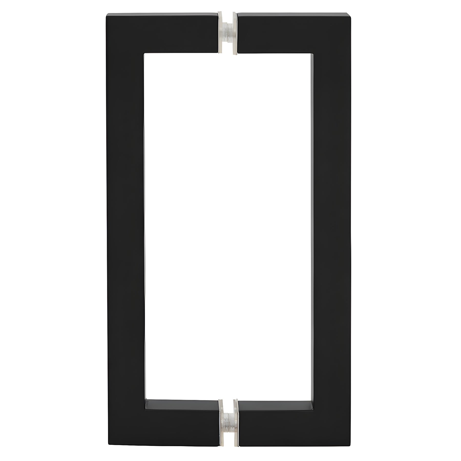 CRL Matte Black 8" x 8" SQ Series Square Tubing Back-to-Back Pull Handles