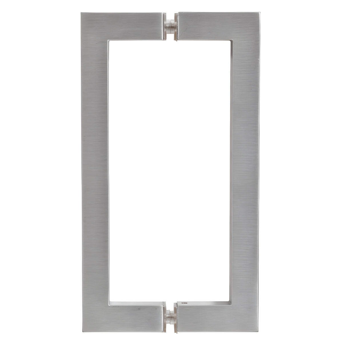 CRL Brushed Chrome 8" x 8" SQ Series Square Tubing Back-to-Back Pull Handles