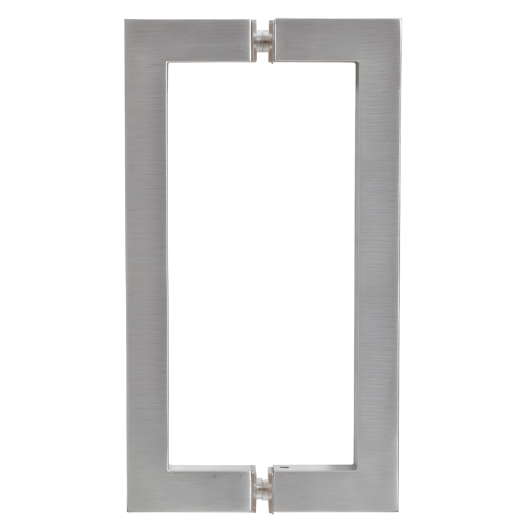 CRL Brushed Chrome 8" x 8" SQ Series Square Tubing Back-to-Back Pull Handles