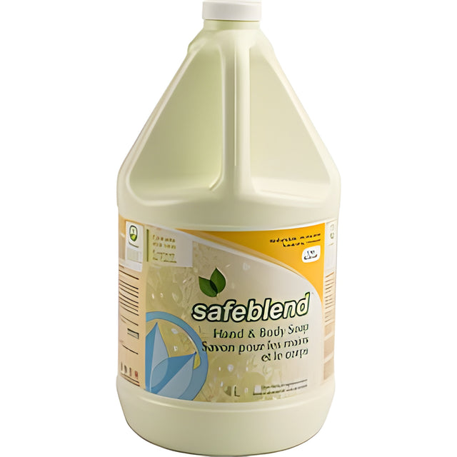 Safeblend Hand and Body Soap, Fragrance free- 4L x 4 Bottles / Case