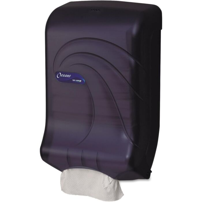 San Jamar T1790TBK PE Pearl C-Fold & Multi-Fold Towel Dispenser- 1 Each