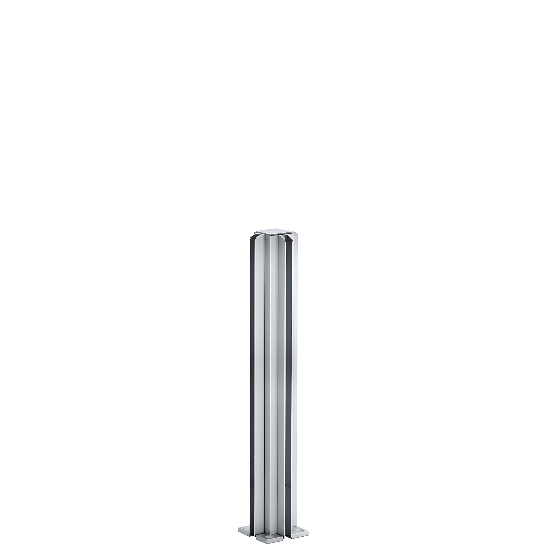 CRL Satin Anodized 12" 4-Way Design Series Partition Post