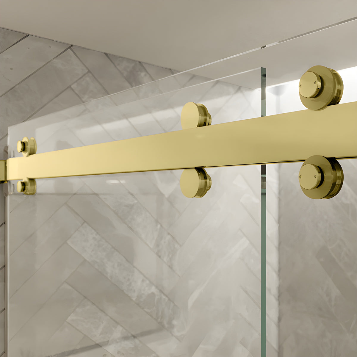 CRL Satin Brass Deluxe 180 Degree Cambridge Series Two Door Bypass Sliding Shower Door System