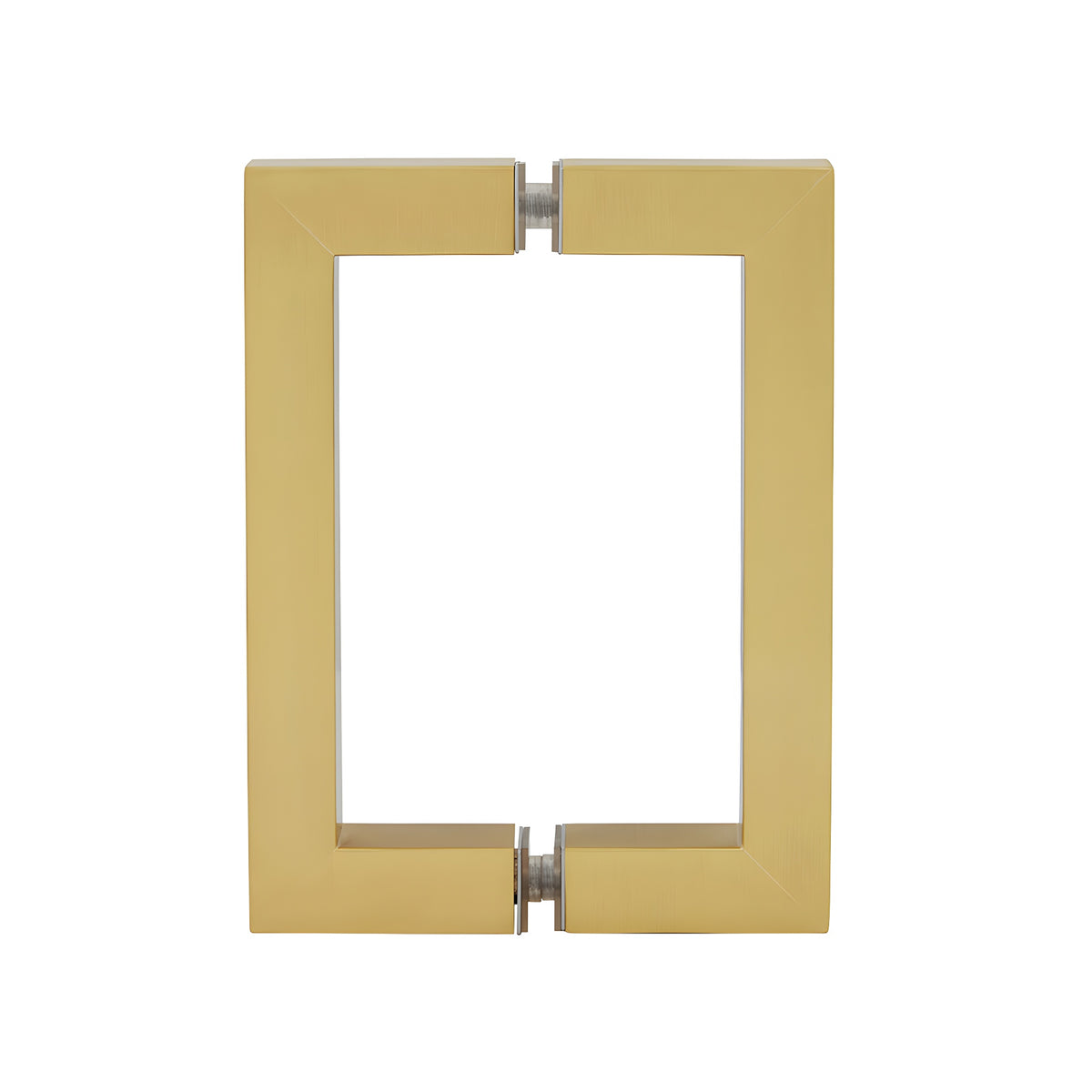 CRL Satin Brass 6" x 6" SQ Series Square Tubing Back-to-Back Pull Handle