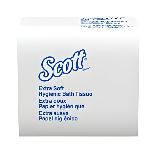 KC Scott 48280 Hygienic High-Capacity Folded Bath Tissue, 2 Ply, White, 250 Sheets / Pack – 36 Packs / Case