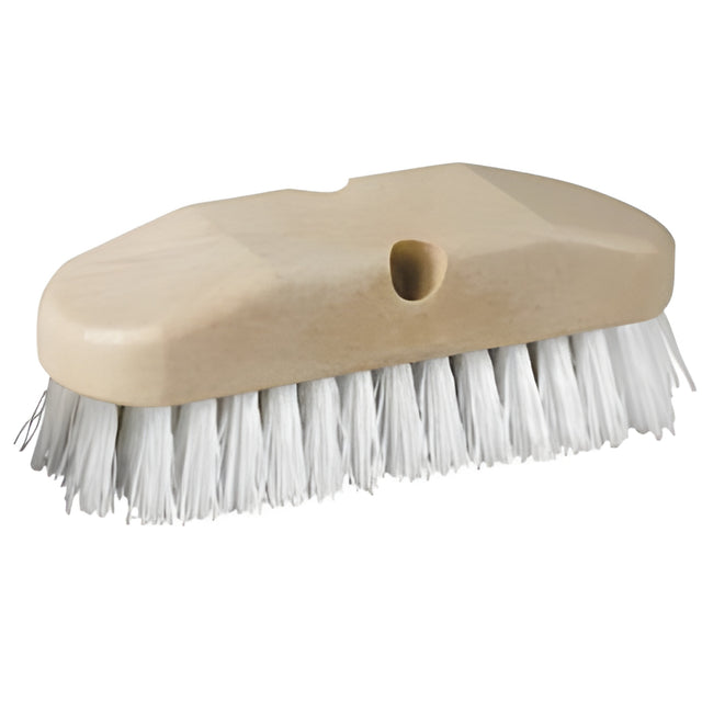 Scrub Brush, Stiff Poly, White Bristles, 8" – 12/Case