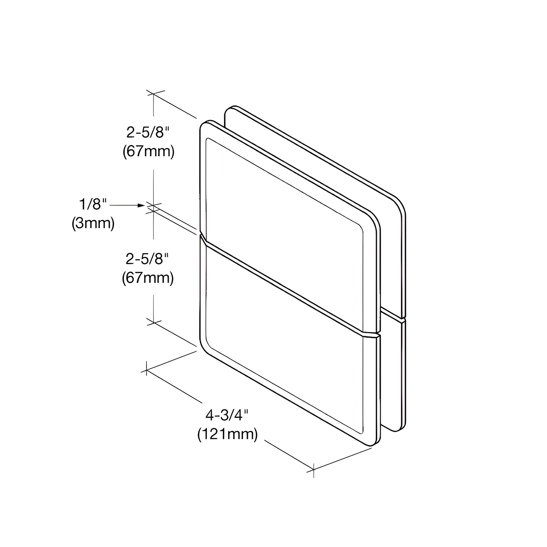 CRL Polished Chrome Senior Prima 02 Series Glass-to-Glass Mount Hinge