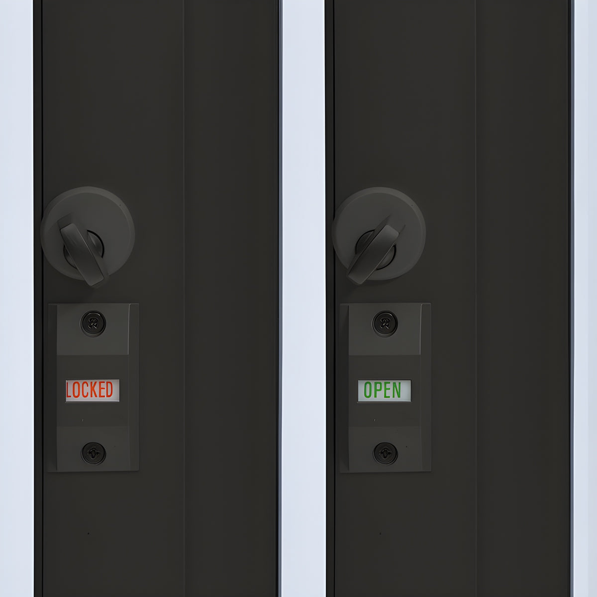 CRL Duranodic Bronze Anodized Standard Size Self-Closing Deluxe Service Window Glazed with Full Bottom Track