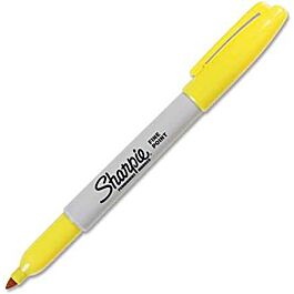 Sharpie Fine Point Permanent Marker, #15, Yellow- 1 Each